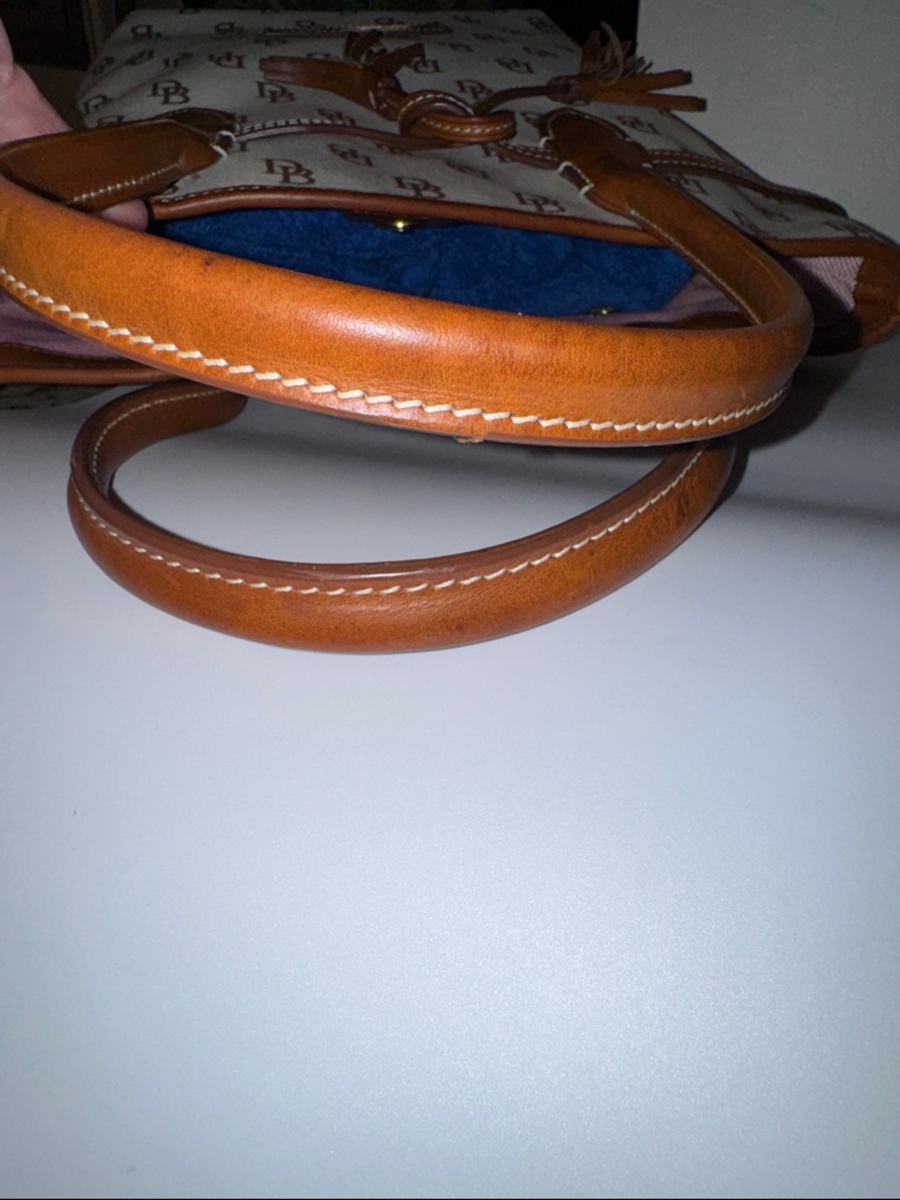 Dooney & Bourke Jenna Monogram Signature Tote Bucket Bag - Picture 11 of 15